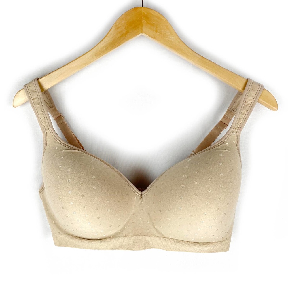 Bali Wireless Bra Comfort Revolution 3463 Beige Shaping Smoothing Adjustable 38D